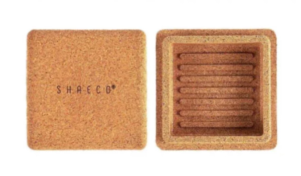 Shaeco Jabonera de Viaje de Corcho Impermeabilizado Turtle