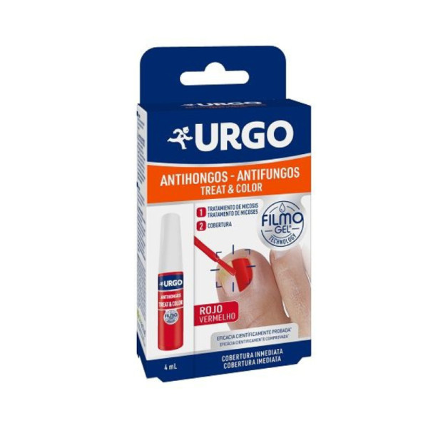 Urgo Filmogel Antifungico Treat&Color Rojo 4ml