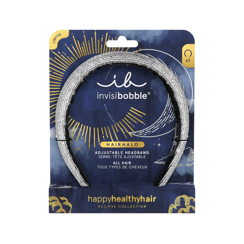 Invisibobble HAIRHALO Eclipse Stardust Crown | Arco de Cabelo Brilhante com Glitter