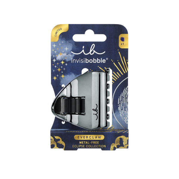 Invisibobble EVERCLAW Eclipse Moonbeam | Pinza para el Cabello Plateada