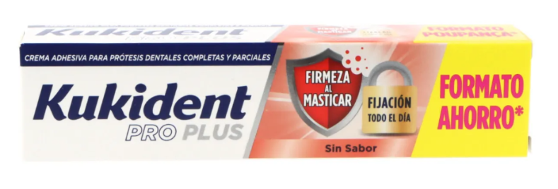 Kukident Pro Plus Firmeza Mastigar Sem Sabor 57g