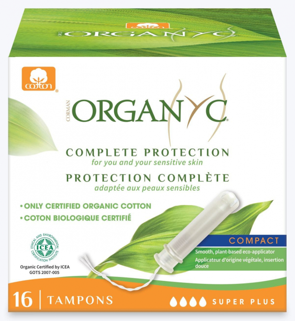 Tampões Organyc Super Plus com Aplicador x 16 unidades
