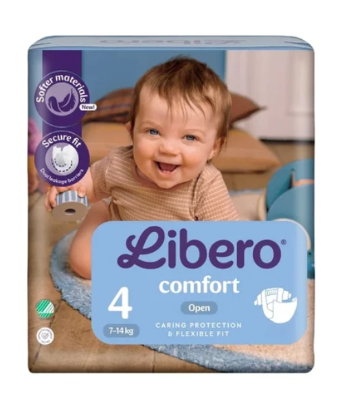 Libero Pañal Comfort 4 7-14kg x26