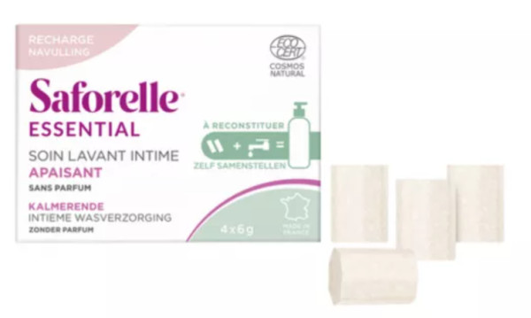 Saforelle Recarga Essential Cuidado de Limpieza Barra 4x6g