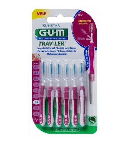 Gum Trav-Ler Cepillo Interdental 1612 I P Fino Cilíndrico Pt x 6 unidades
