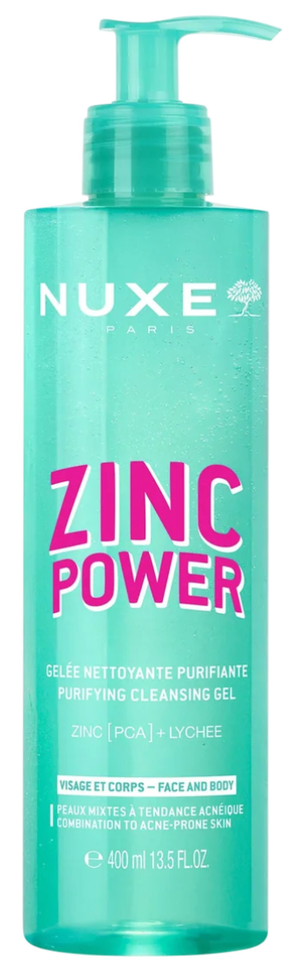 Nuxe Zinc Power Gel de Limpeza Purificante 400ml