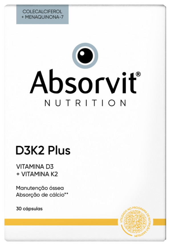 Absorvit Nutrition D3K2 Plus (30 Cápsulas)