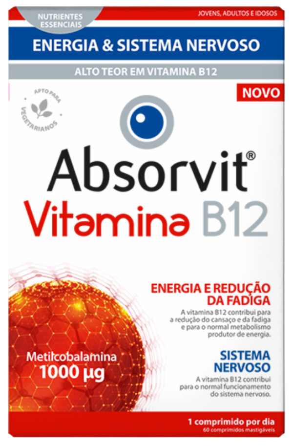 Absorvit Vitamina B12 (60 Comprimidos Mastigáveis)