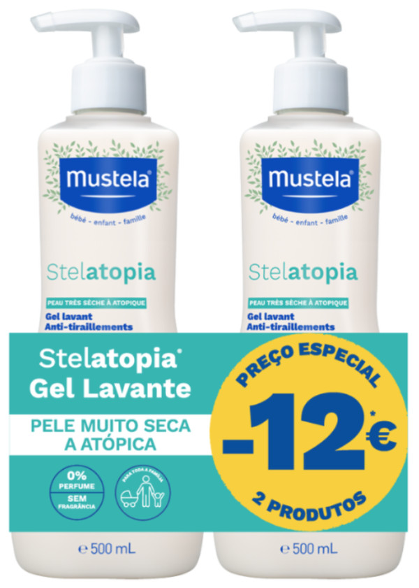 Mustela Stelatopia Gel Lavante 2x500ml (12€ Descuento)