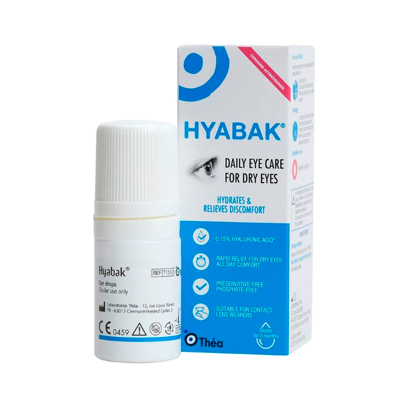 Solução Hyabak para Hidratação e Lubrificação de Olhos e Lentes - 15ml