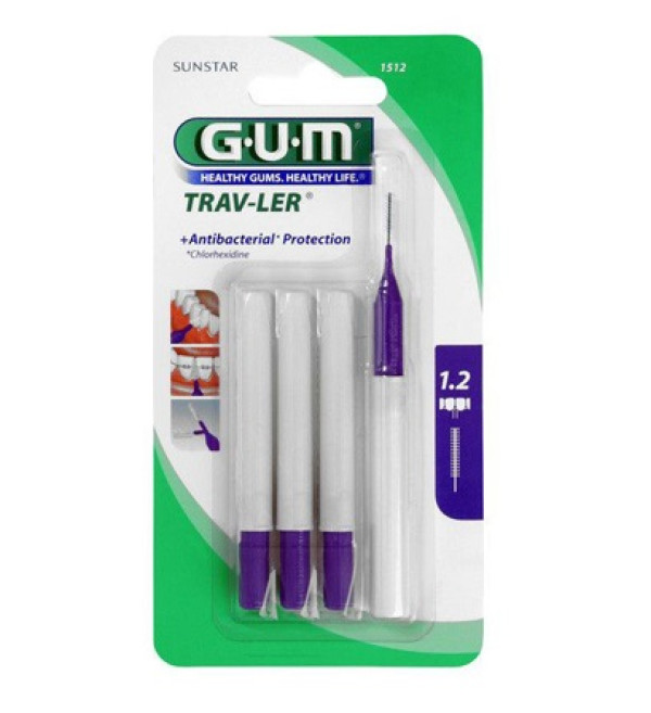 Gum Trav-Ler Cepillo Interdental 1512 IPE Fino Cilíndrico Pt x 6 unidades