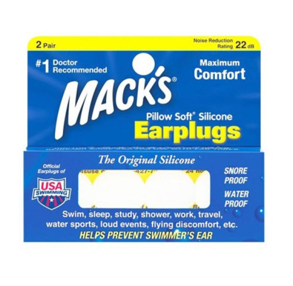 Mack S Tampão Otorrino Silicone Branco (x4 unidades)
