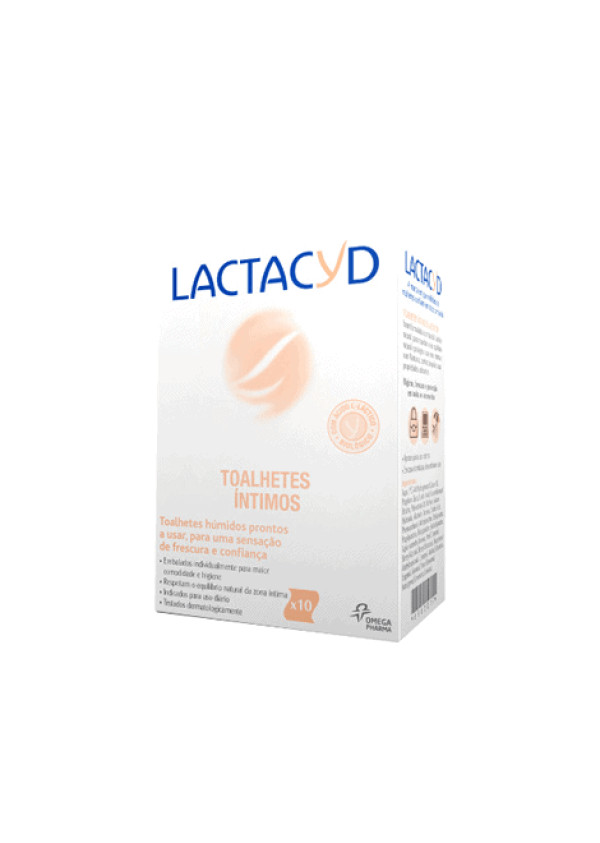 Toallitas de Higiene Íntima Lactacyd (paquete de 10 unidades)