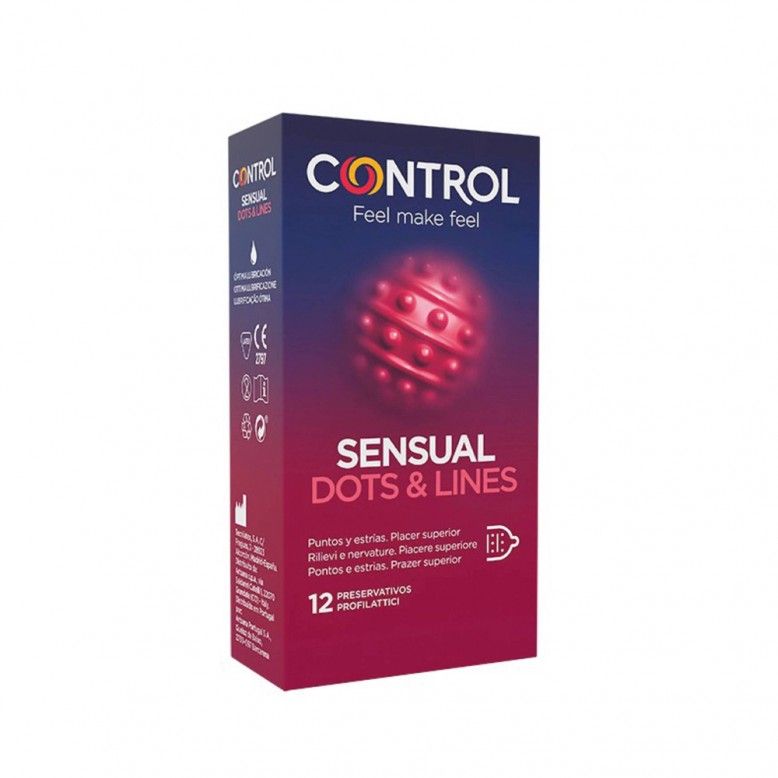 Control Sensual Dots Lines  (x12 preservativos)
