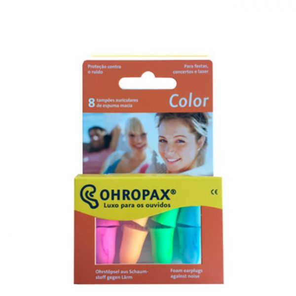 Ohropax Tampões Auditivos Espuma Macia Color (x8 unidades)