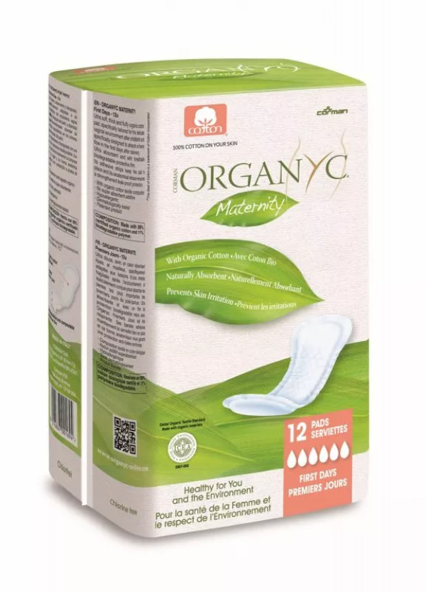 Organyc Penso Higiénico Maternidade Primeiros Dias (x12 unidades)