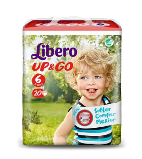 Libero Up&Go Fraldas_Tamanho 6_ 13/20 Kg (x18 unidades)