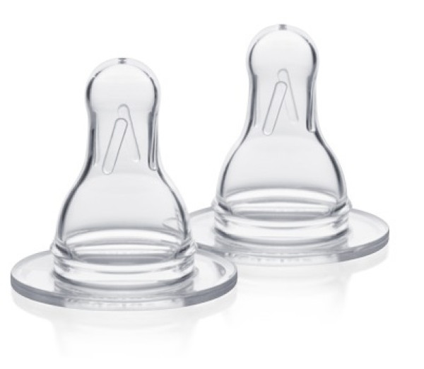 Medela Tetina de Silicona Flujo Medio x2