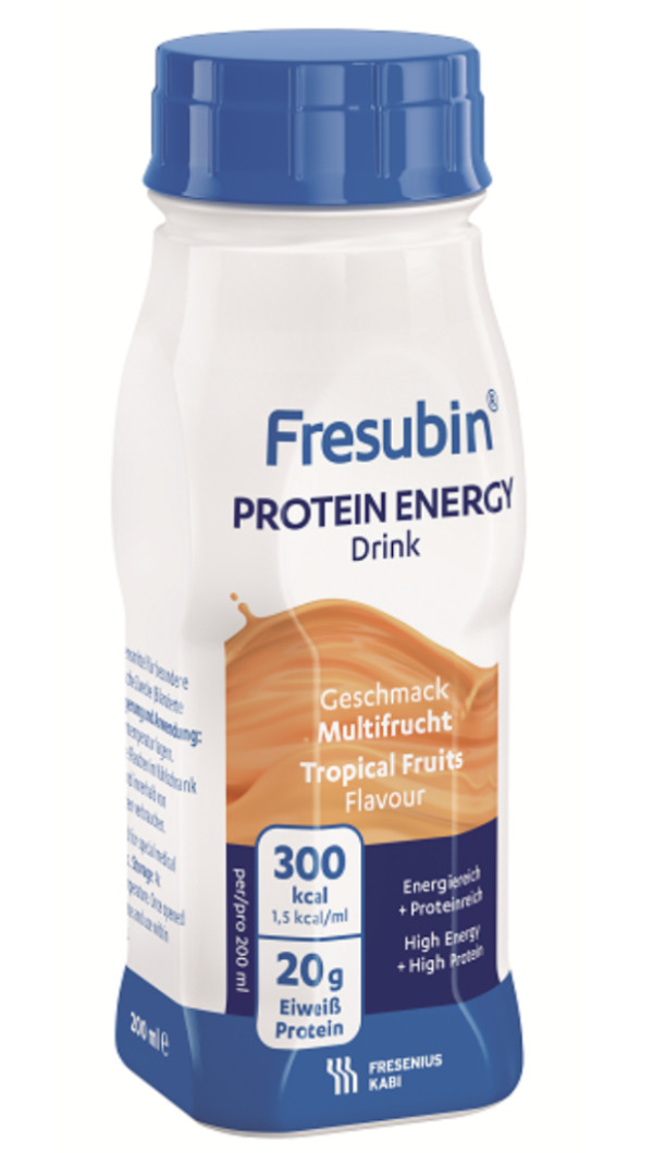 Fresubin Bebida de Proteínas y Energía Sabor Frutas Tropicales 4x200ml