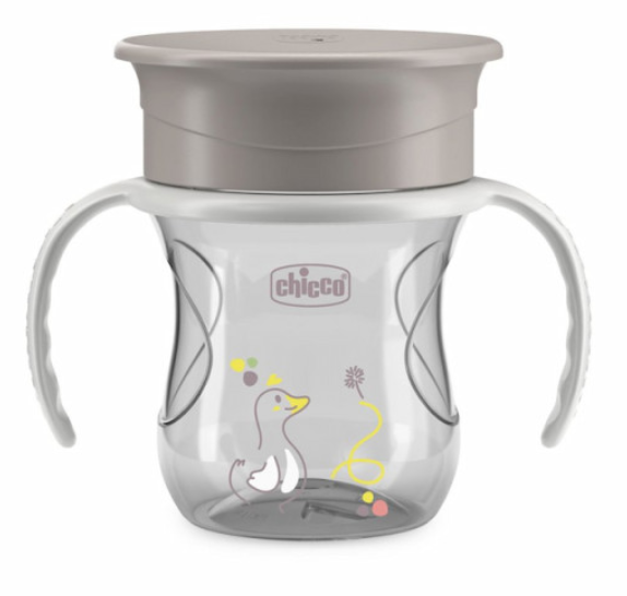 Chicco Perfect 360 Copo Refeição Cinza 200ml 12M+