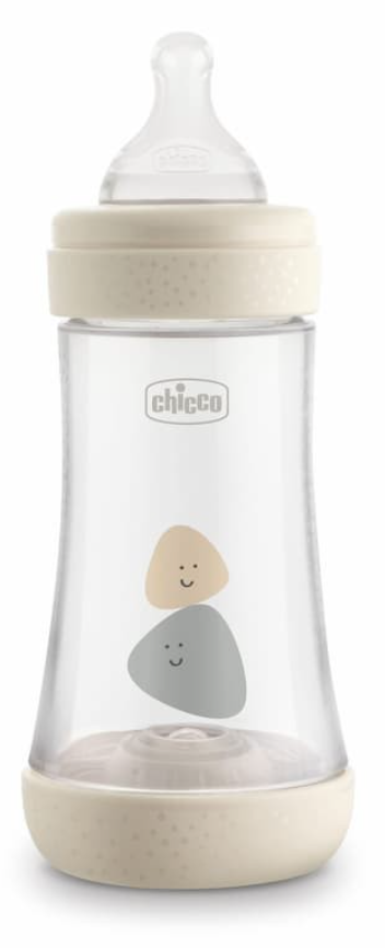 Chicco Biberão Perfect5 Bege Silicone 240ml Fluxo Médio 2M+