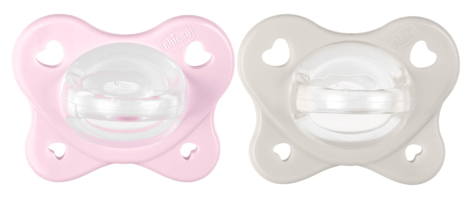 Chicco Chupeta PhysioForma Dual Soft Rosa/Cinzento 2-6M x2