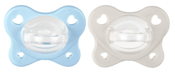 Chicco Chupete PhysioForma Dual Soft Azul/Gris 2-6M x2