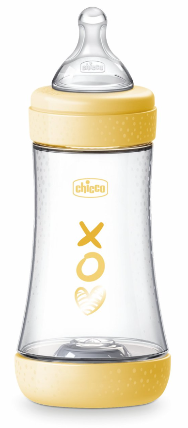 Chicco Biberão Perfect5 Amarelo 240ml Fluxo Médio 2M+