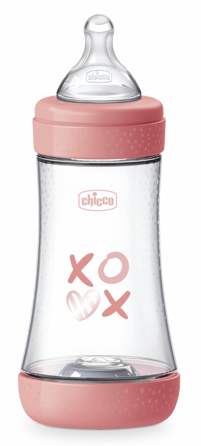 Chicco Biberão Perfect5 Rosa 240ml Fluxo Médio 2M+