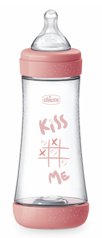 Chicco Biberão Perfect5 Rosa 300ml Fluxo Rápido 4M+