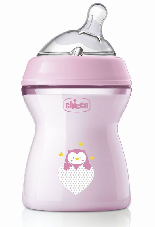 Chicco Biberão Anticólicas Natural Feeling Rosa 250ml 2M+