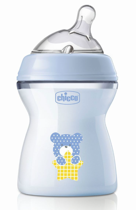 Chicco Biberão Anticólicas Natural Feeling Azul Claro 250ml 2M+