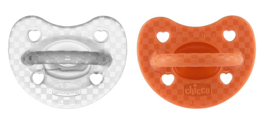 Chicco Chupeta PhysioForma Luxe Transparente/Laranja 16-36M x2