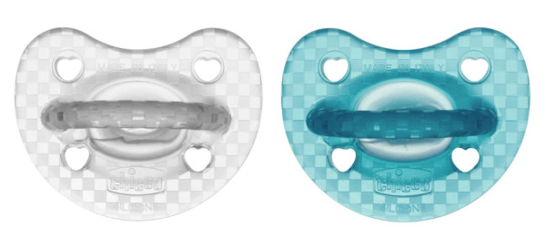 Chicco Chupeta PhysioForma Luxe Transparente/Azul 16-36M x2