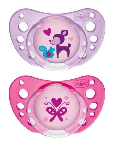 Chicco Chupeta Physio Air Rosa Latex 6-12M x2