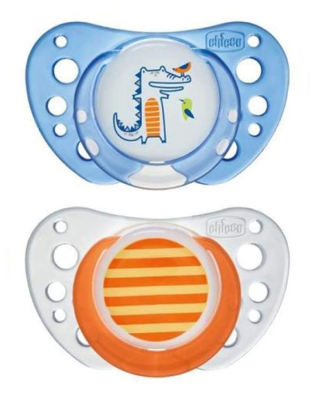 Chicco Chupeta Physio Air Azul Latex 6-12M x2