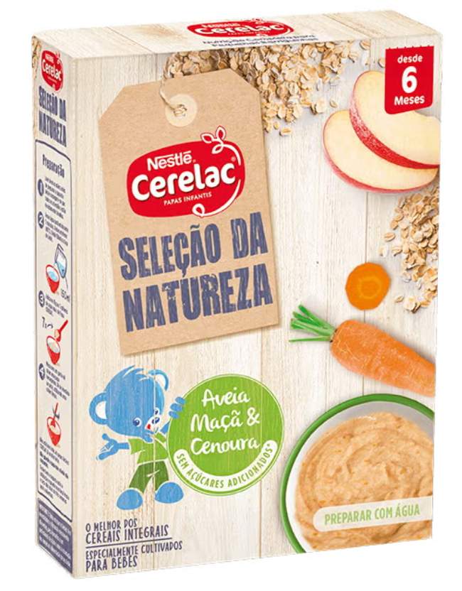 Cerelac Selección de la Naturaleza Avena Manzana Zanahoria 6M+ 240g