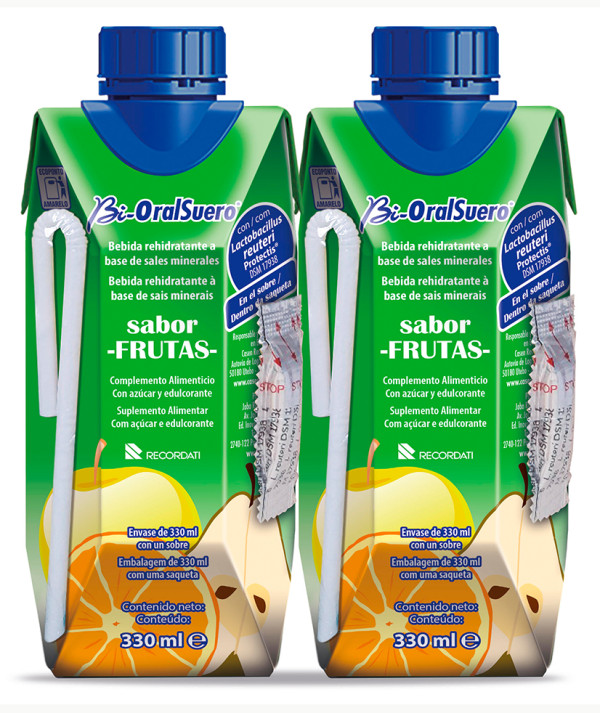 Bi-Oral Suero Solución Oral Sabor Frutas 2x330ml