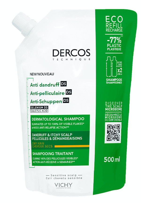 Dercos Champú Anticaspa Seca Recarga 500ml