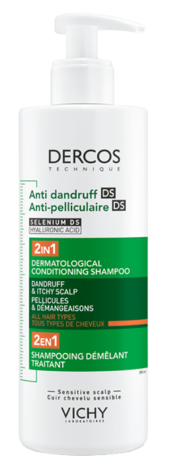 Dercos Anticaspa DS 2 en 1 Champú y Acondicionador 400ml