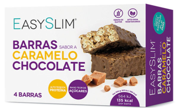 Easyslim Barras Caramelo e Chocolate 4x35g