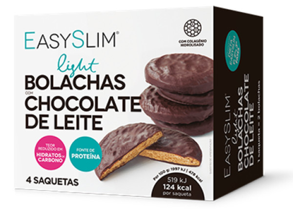EasySlim Galletas Cubiertas de Chocolate con Leche 4x26g