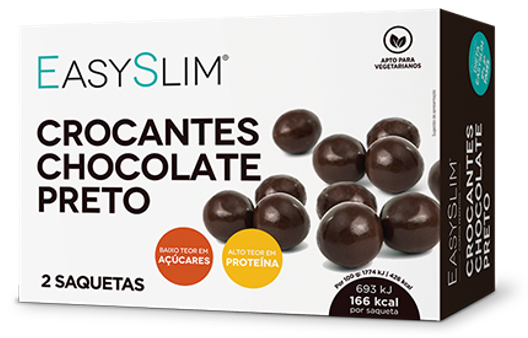 EasySlim Crocantes Chocolate Preto 2x39g