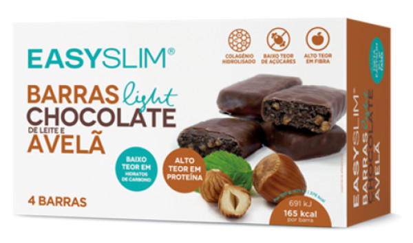 EasySlim Barritas de Chocolate y Avellana 4x44g