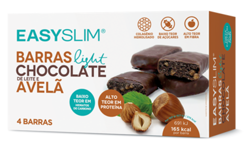 EasySlim Barras Chocolate e Avelã 4x44g