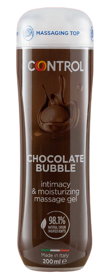 Control Gel Massagem Bubble Chocolate 3-em-1 200ml