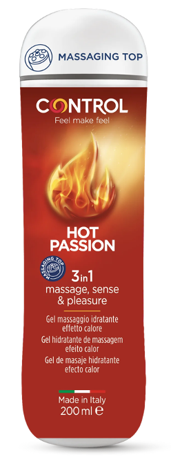 Control Gel Massagem Hot Passion 3-em-1 200ml