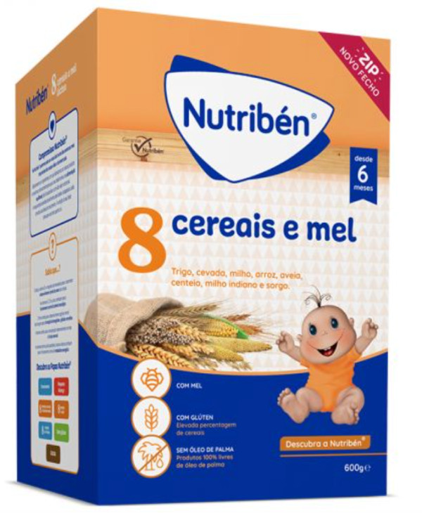 Nutribén Papilla No Láctea 8 Cereales y Miel 6M+ 2x300g