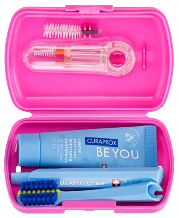 Curaprox Kit de Viaje Ortho Rosa