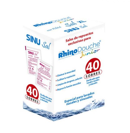 Saquetas de Sal Rhinodouch Júnior para Lavagem Nasal - 2,5g (pacote de 40 unidades)